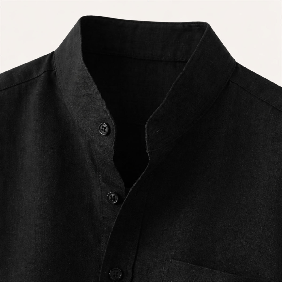 Leinenhemd Herren Oversize Kurzarm Knopfverschluss