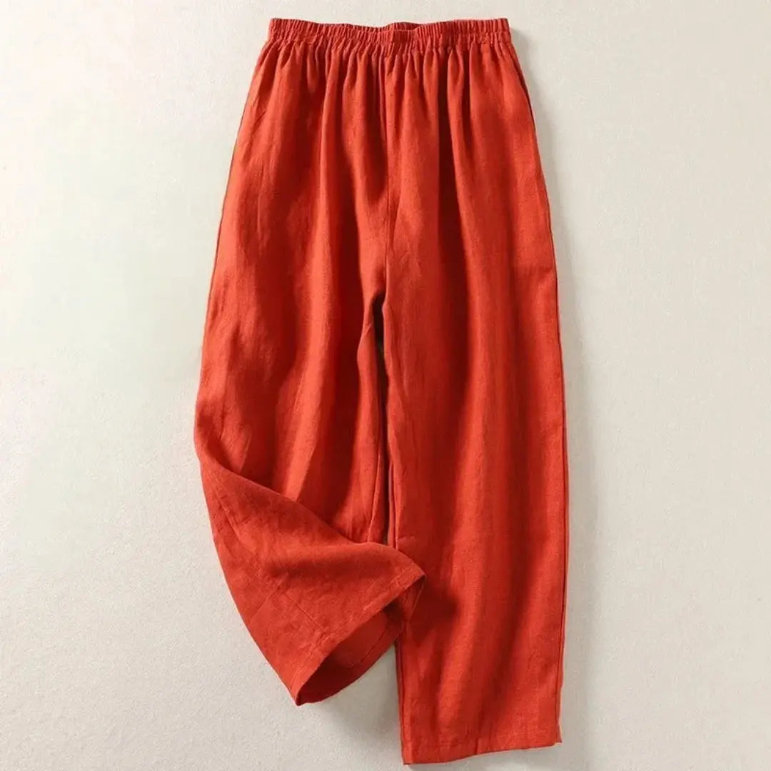 Leinenhose Damen – Lockerer Schnitt & verkürzte Länge