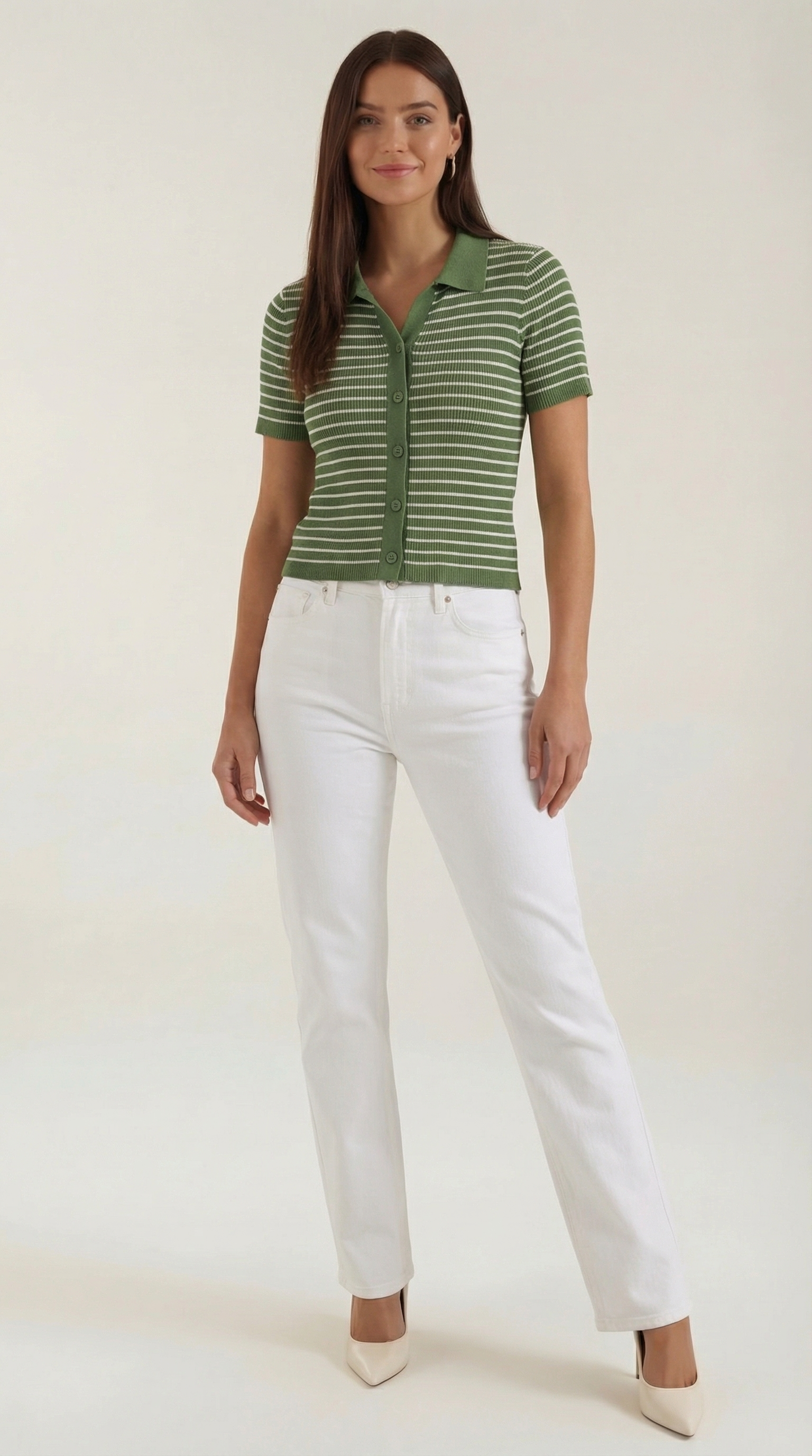Poloshirt Damen mit Knopfleiste vorne
