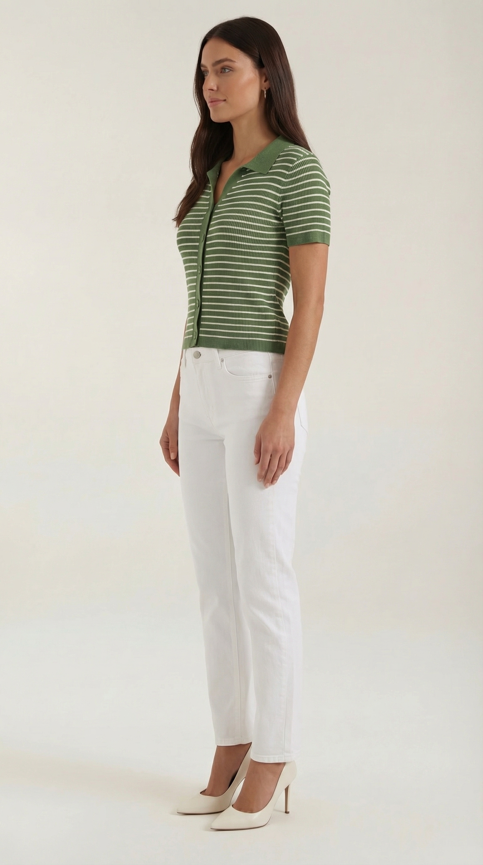 Poloshirt Damen mit Knopfleiste vorne