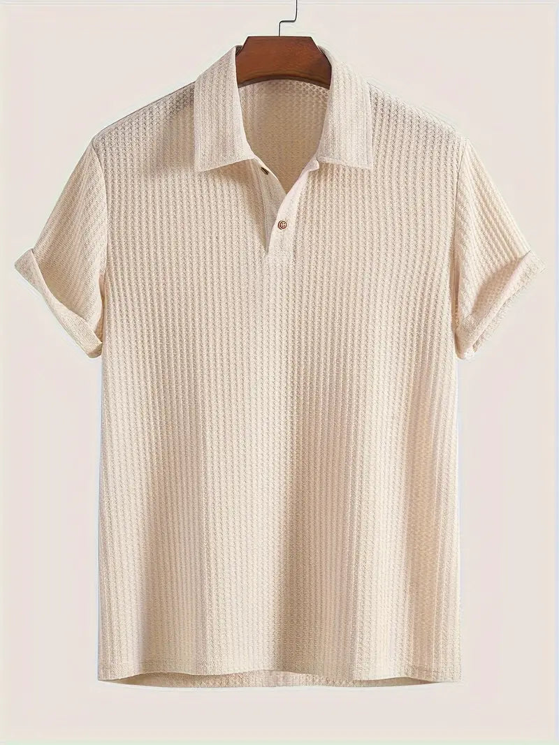 Poloshirt Herren Zweiknopfleiste Klassische Kragenform