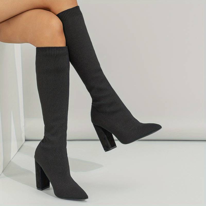 Stiefeletten Damen hoher Absatz feste strukturierte Form