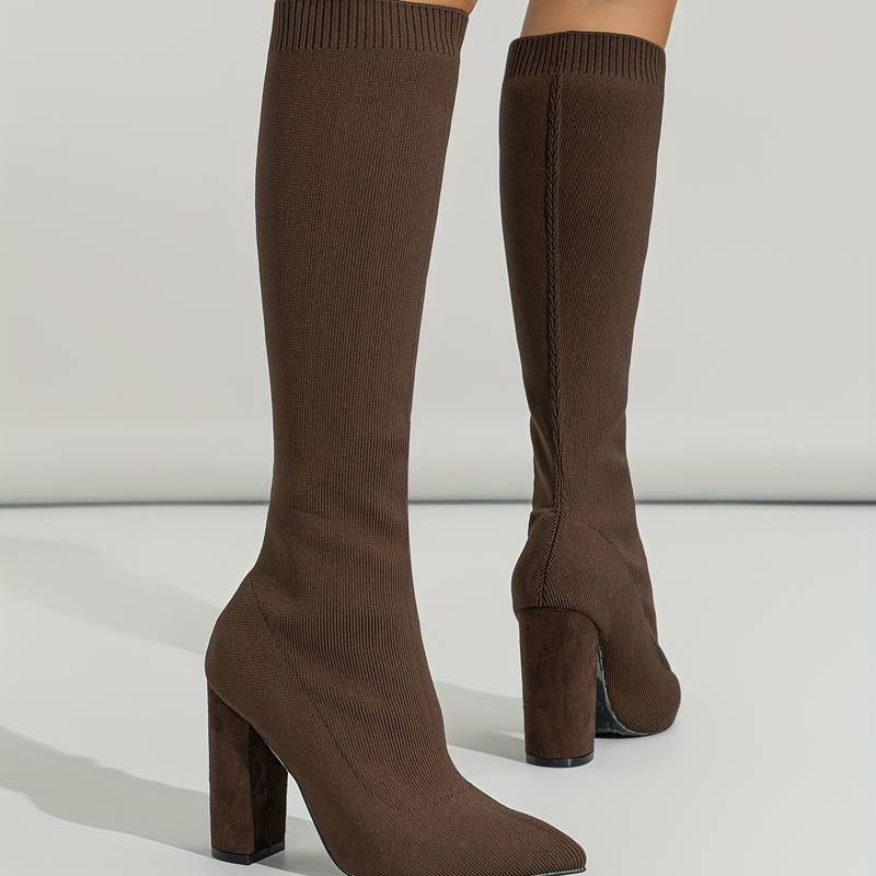 Stiefeletten Damen hoher Absatz feste strukturierte Form