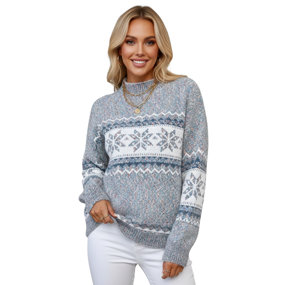 Strickoberteil Damen Strick Langarm Lockere Passform